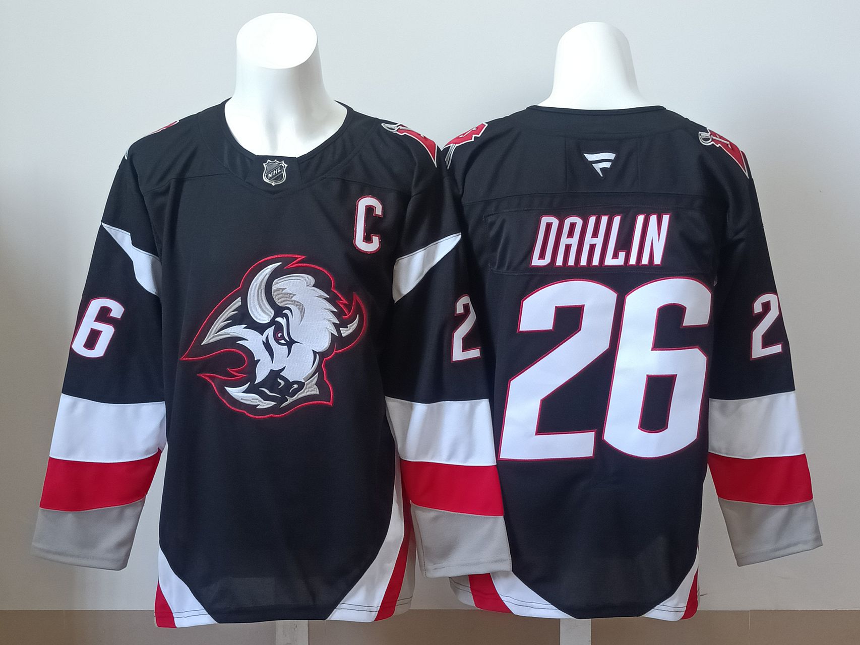 Men Buffalo Sabres #26 Dahlin Black 2025 NHL Jersey style 001